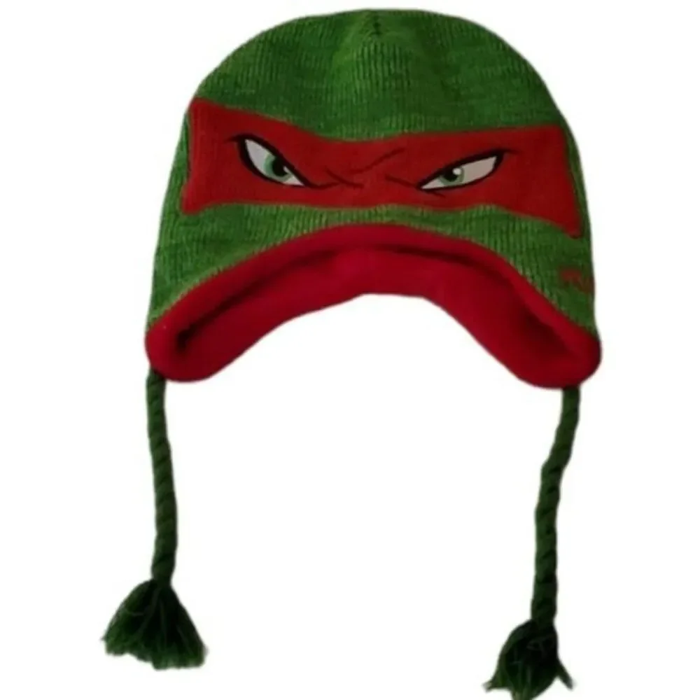 Teenage Mutant Ninja Turtles Hat Winter Snow Raphael Red Green Kids Youth